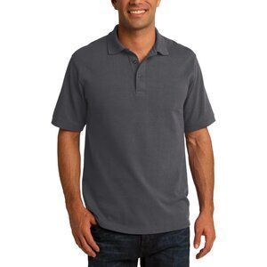 NWOT Banana Republic Men's L Polo Shirt  Gray 100% Cotton Short Sleeve
